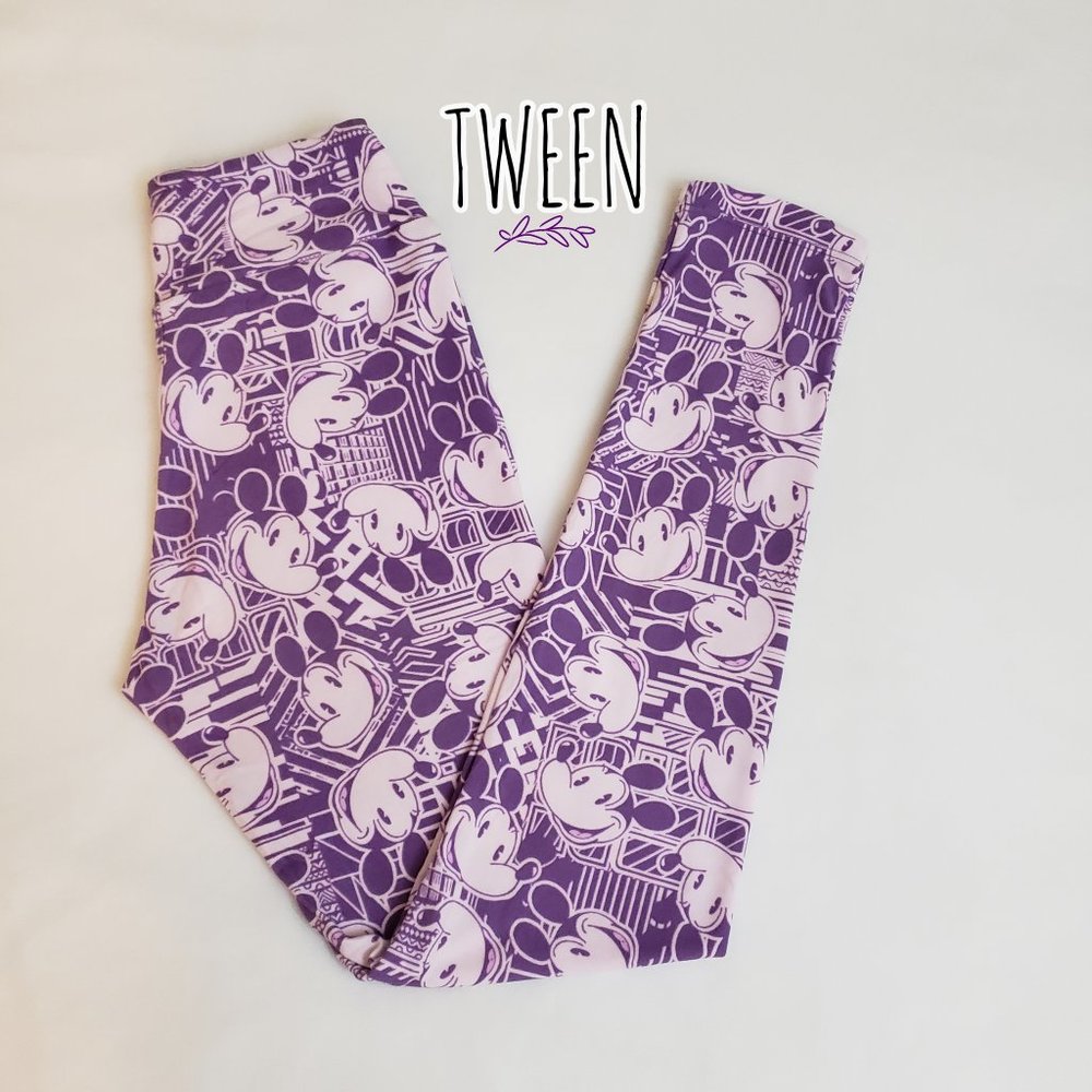 NWT LulaRoe Disney Micky Mouse Leggings Kid Size Tween